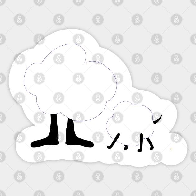 Everything Is In The Cloud Sticker by Sinauctor